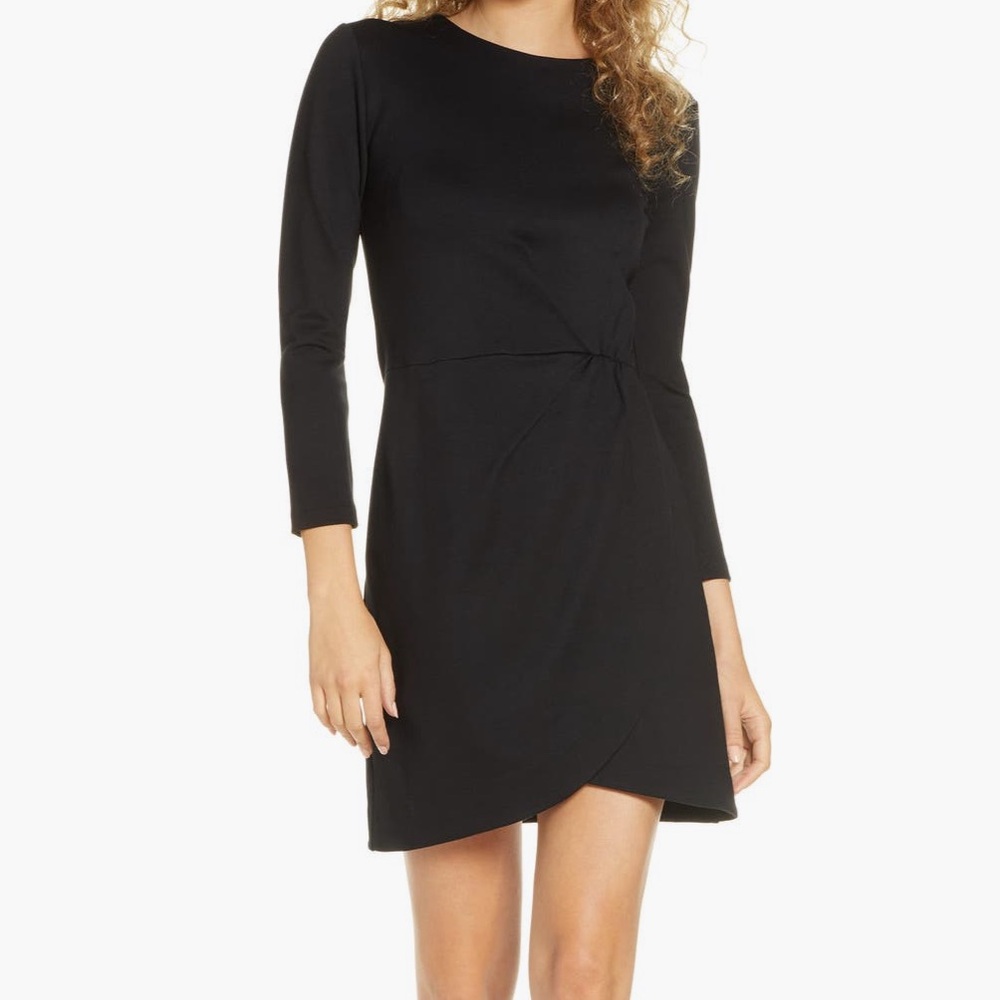 French Connection Black Long Sleeve Dress